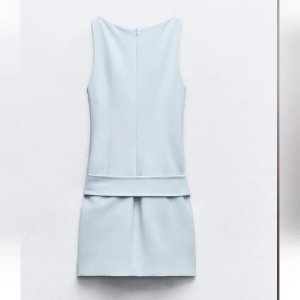 ZARA BELTED MINI DRESS - Picture 6 of 9